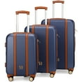thumbnail image 6 of Badgley Mischka 3-Piece Expandable Spinner Luggage Set, Navy, 6 of 10