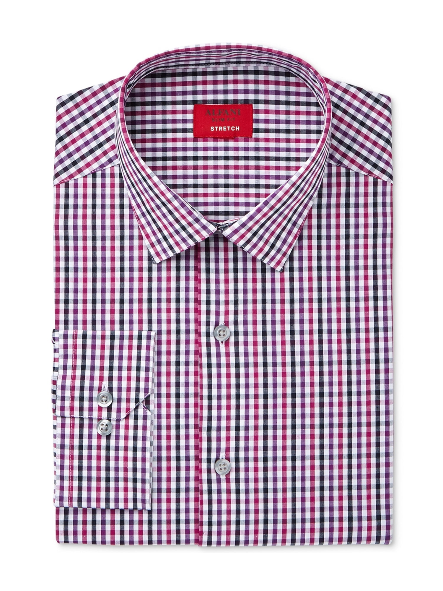 Alfani Mens Stretch Button Up Dress Shirt