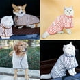 thumbnail image 5 of Harikaji Fast-Drying Pet Bathrobe, Absorbent Dog Towel Robe with Hook-and-Loop Belly Fastener, Striped Towel Wrap for Small Medium Large Dogs Cats Pink XL, 5 of 5