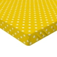 thumbnail image 2 of Ambesonne Vintage Yellow Fitted Sheet, Europe Spotty Design, Full Size, Yellow and White, 2 of 3