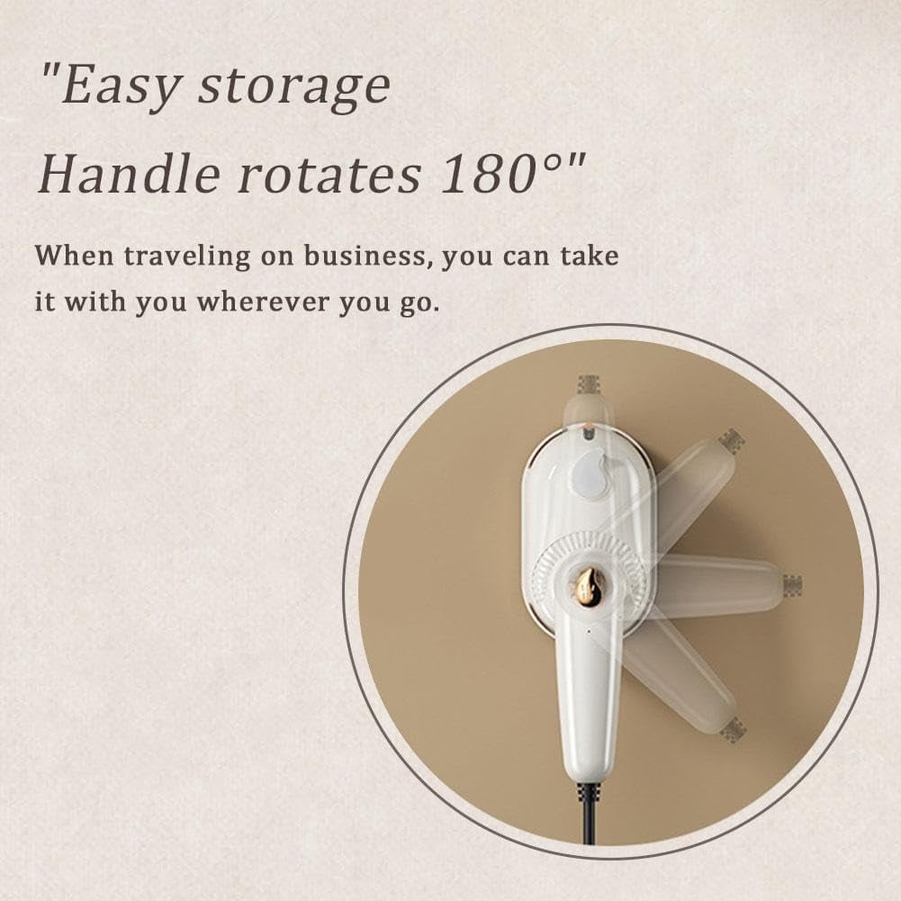 Mini Steam Iron for Clothes, Travel Iron Mini with Steam, Travel Steamer for Clothes Portable Mini with Anti-Scald Base,180° Swivel Handle, for Home and Sewing (Green)
