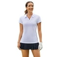 thumbnail image 3 of Pinspark Women Golf Shirt Short Sleeve Tennis Polo Pickleball Clothes Lightweight Golf Outfit, 3 of 8