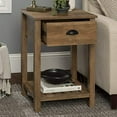 thumbnail image 3 of Walker Edison Country 1-Drawer Nightstand, 18 Inch, Rustic Oak, 3 of 5
