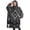 Black and White, variant on Oversized Wearable Blanket Hoodie,Beige Geometric Diamond Wave Pattern Sherpa Blanket Hoodie with Super Pockets,Super Warm Fuzzy Pullover for Women & Men