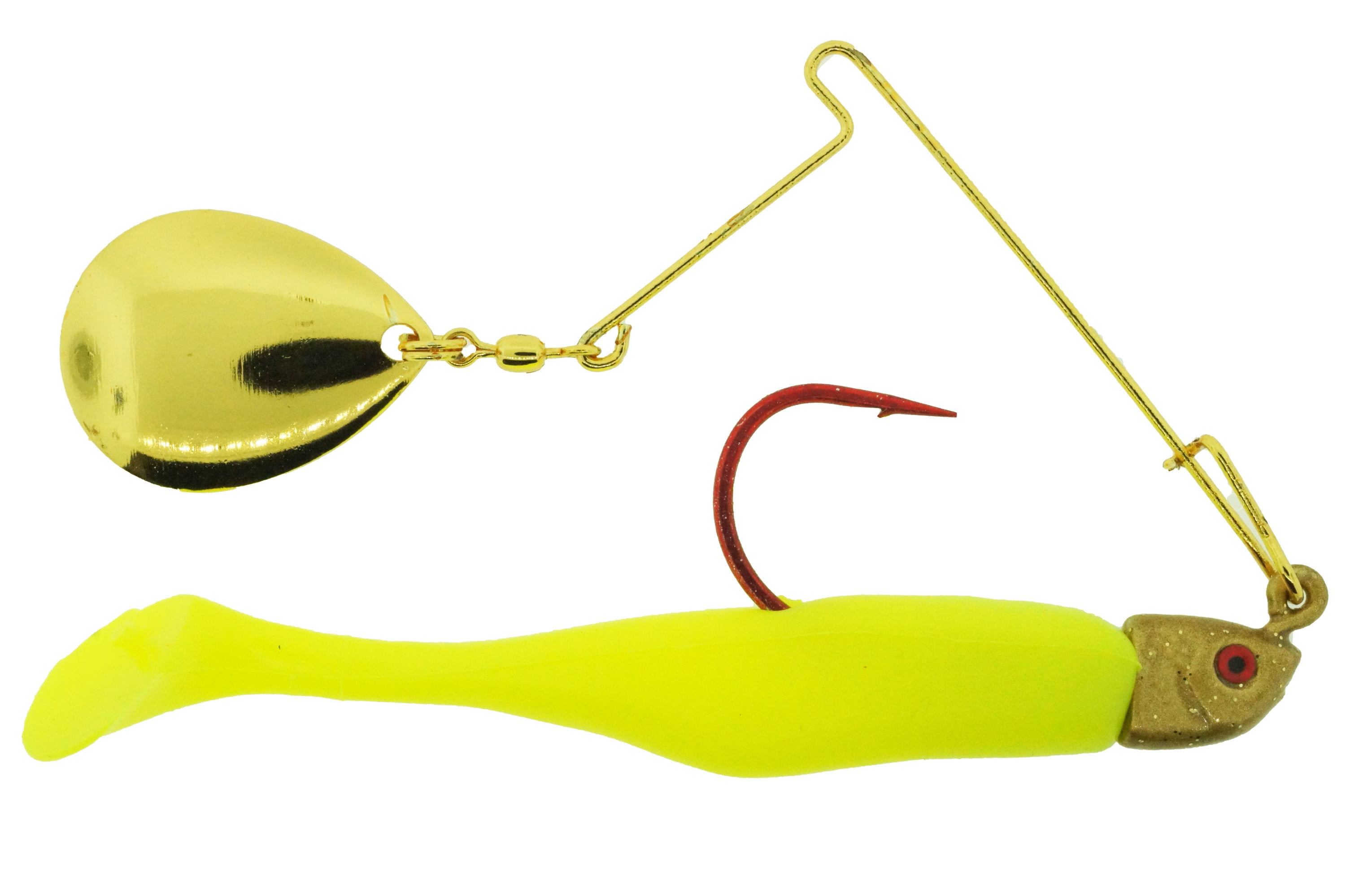Bass Assassin Saltwater 4" Red Daddy Spinner Lure, 2Count Spinnerbait