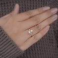 thumbnail image 5 of Cora Jewellery 3CT Pear Moissanite Engagemet Ring For Women, 14K Yellow Gold, 8.5 US, 5 of 9