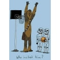thumbnail image 2 of Boy's Star Wars Chewbacca Basketball Who Invited Him  Graphic Tee Light Blue X Small, 2 of 4