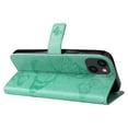 thumbnail image 5 of Nalacover For iPhone 14 6.1 inch Magnetic Wallet Case,Luxury Embossed Butterfly PU Leather Flip Kickstand Card Slot Shockproof Protective Cover with Wrist Strap.For Apple iPhone 14,Green, 5 of 6