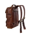 thumbnail image 4 of Leather Brown Backpack Multi Pocket Laptop Bag For Men 16 Inches, 4 of 5