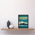 thumbnail image 2 of Winter Lakeside Landscape With Snowy Mountains Duotone Teal Artwork Framed Wall Art Print A4, 2 of 4