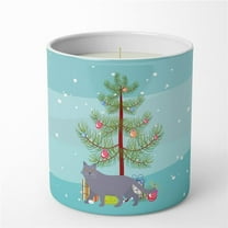 British Shorthair #1 Cat Merry Christmas 10 oz Decorative Soy Candle 3.25 in x 3.75 in