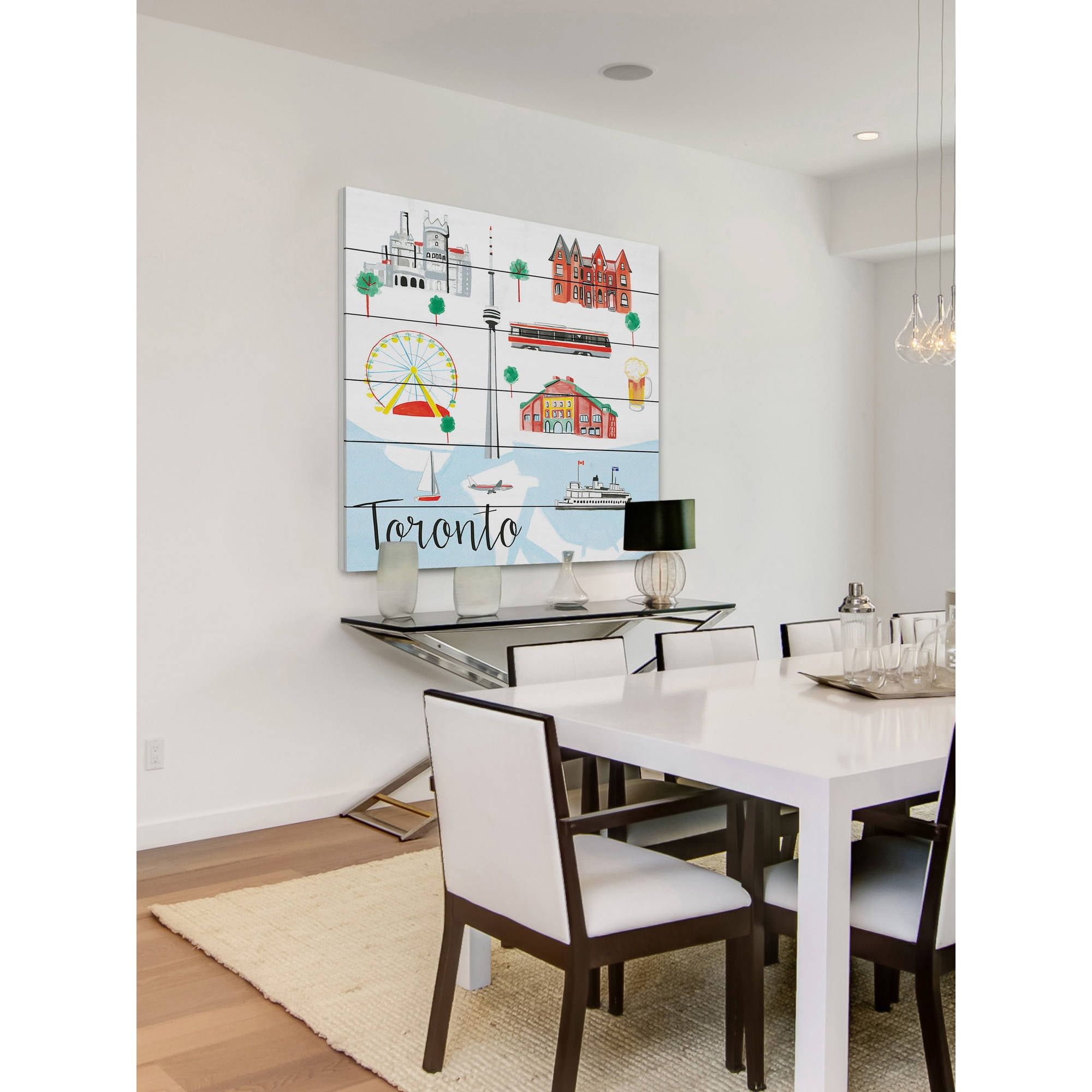 Marmont Hill "Toronto" by Molly Rosner Painting Print on White Wood