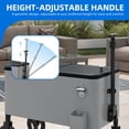 thumbnail image 6 of Dextrus 80 Quart Patio Rolling Cooler Cart with 360° Swivel Wheels,Outdoor Portable Beverage Ice Chest  Cart,with Handles, Bottle Opener & Drain , Gray, 6 of 10