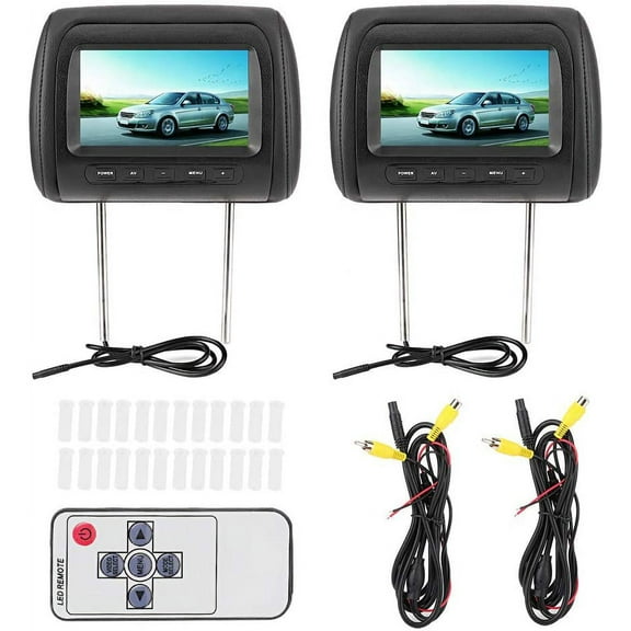 2pcs Headrest Monitor 7 Inch-Headrest DVD Player - Dual Portable DVD Player Car Headrest Video Players 7 in HD LCD Digital Screen Car MP5 Player