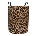 thumbnail image 2 of PAYOHTO Foldable Laundry Room Hamper Bucket Waterproof Bathroom Basket for College Student Living Room Storage Pillows Blankets Brown Leopard, 2 of 8