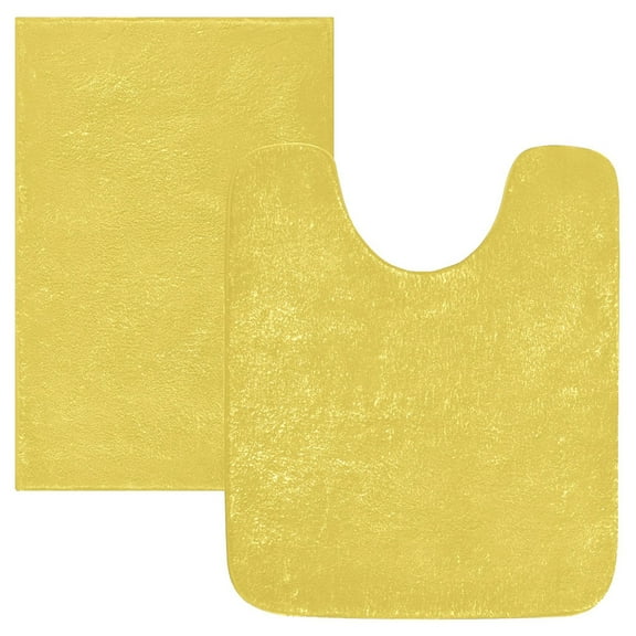 Ryvnso Goose Yellow Bathroom Shaggy Rugs Toilet Mat Soft Contour Rug