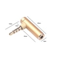 thumbnail image 3 of Convertidor De Audio Convertidor De Audio Macho A Hembra De 90 Grados En Forma De L De 3,5 Mm (Dorado), 3 of 6