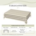 thumbnail image 2 of Rectangle Tablecloth with Wave Lace 60x84 Inch, Cream Leaf Running Rectangular Tablecloths Water Resistant Table Covers Kitchen Tablecover for Restaurant, Picnic, Indoor and Outdoor Dining, 2 of 8