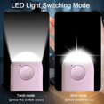 thumbnail image 3 of Alarma de emergencia personal CHAO Yjmei 130 dB color rosa recargable con linterna LED, 3 of 5