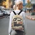 thumbnail image 7 of FORMRS Mini Backpack Purse for Women Travel Daypack Casual Shoulder Bag, Black Halloween Cat, 7 of 7