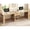 Oak Wood, variant on SEDETA Two Person Desk with Drawers, 90 Inch Long Computer Desk with Storage Shelves, Double Gaming Desk, Wooden Office Desk, Writing Table with Storage for Home Office, White