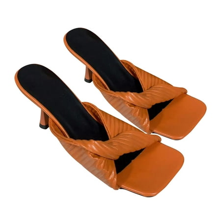 

Boho Slide Sandals for Women Girls Dressy Low Wedge Sandal Casual Open Toe Flat Sandals Summer Beach Slip on Sandals Platform Sandals