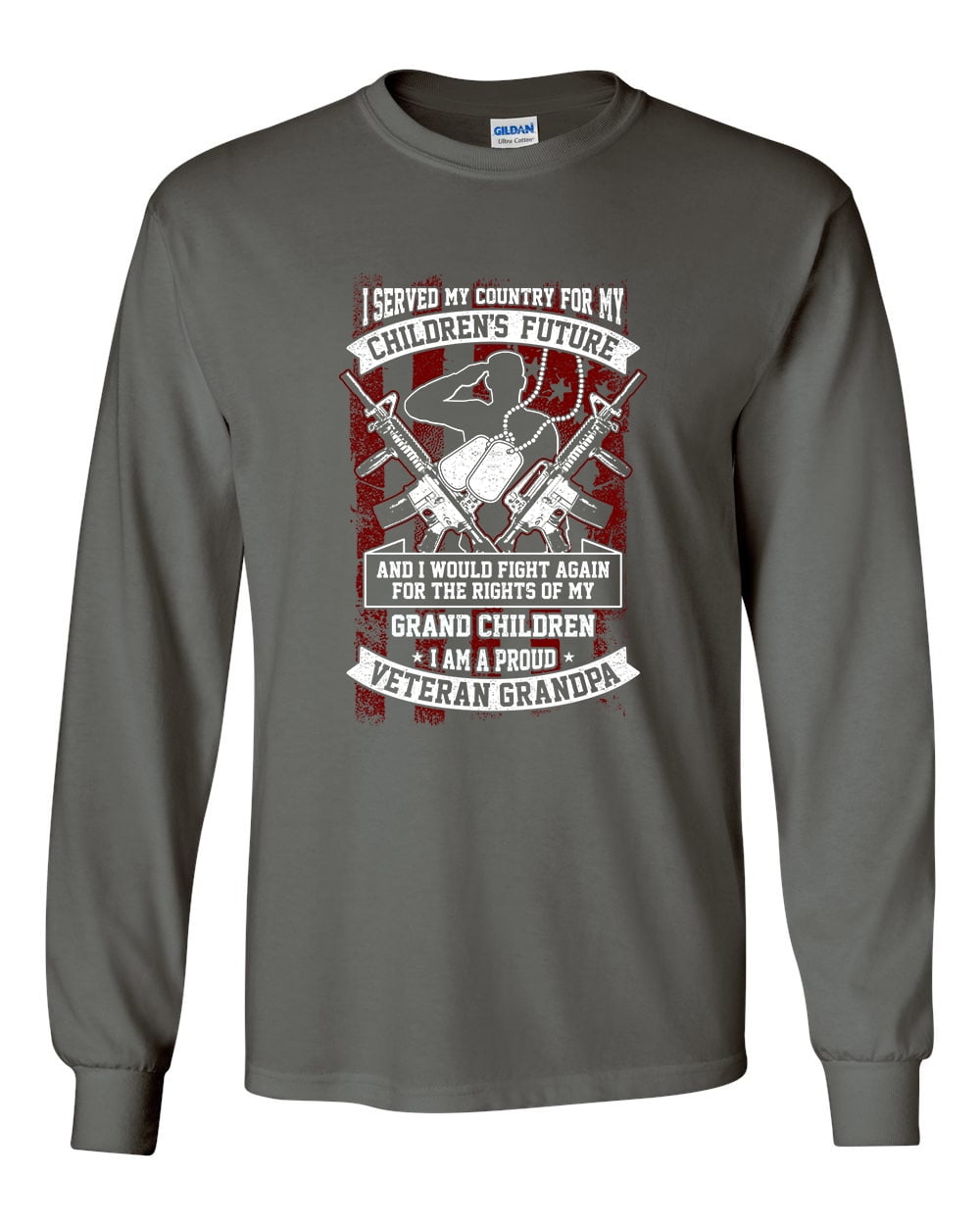 I Served My Country Veteran Grandpa Unisex Long Sleeve T-shirt - Bild 13 von 26