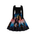 thumbnail image 1 of MAWCLOS Robes Décontractées Florales d'Halloween pour Femmes, Robe Midi Style-I m, 1 of 4