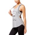 thumbnail image 1 of Camiseta Sin mangas deportiva Energie con capucha y espalda cruzada para mujer Gris Mediana, 1 of 1
