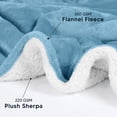 thumbnail image 3 of Manta Sherpa Blanket Utopia Bedding, color azul lavado, 130 x 150 cm, 3 of 8