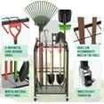thumbnail image 4 of Garden Tool Organizer for Garage, Yard Tool Organizer with Wheels for Garage Organization and Storage - Sturdy Yard Tool Holder Tool Rack, for Shed, Outdoor, Tool Stand, 4 of 14
