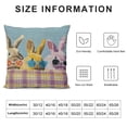 thumbnail image 5 of Happy Easter Covers , Easter Cute Rabbit Outdoor Decorative Throw Pillows for Couch, Colored Buffalo Plaid Spring Cushion Cover Set of  Farmhouse Linen Pillowcase for Couch Home Sofa Rooms, 5 of 5
