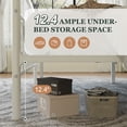 thumbnail image 5 of Amolife Full Bed Frame, Metal Platform Bed with Vintage Curved Iron-Art Headboard, Easy Assembly, White, 5 of 7