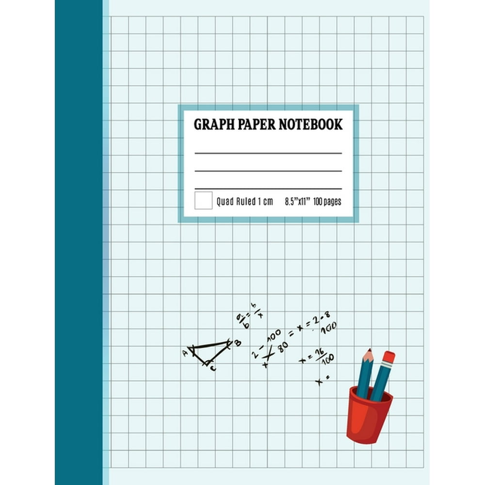 Graph Paper Notebook 1 cm Coordinate Paper, Squared Graphing