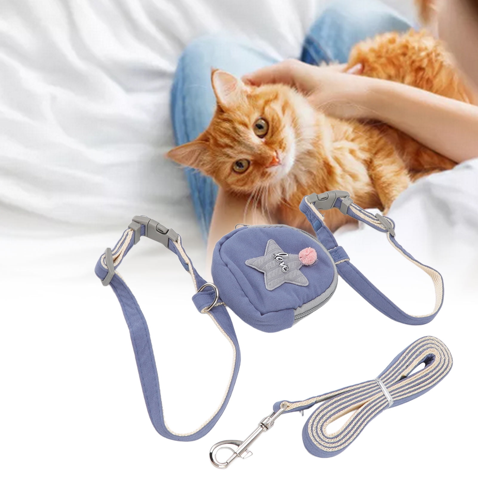 Cat Vest Harness, 360 Degree Snaps Escape Proof Cat Harness