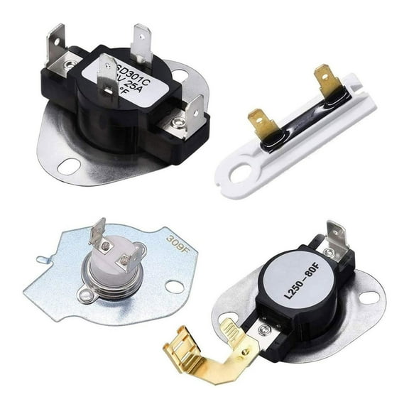 GUYUTING Dryer Repair Thermostat Kit for Clothes Dryer Functions Contains Thermal Cutoff Switch and Thermostats for Safe Use for Whirlpool