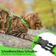thumbnail image 3 of PUPTECK Adjustable Cat Harness and Leash Set Escape Proof Kitten Strap Collar for Walking Travel, Green, M, 3 of 8