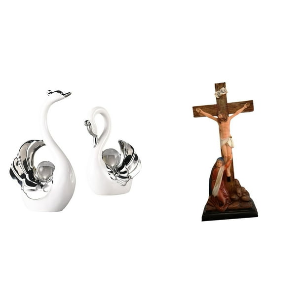 Figuras De Cisne, Escultura De Jesús, Artesanía Decorativa, Estatua Religiosa Católica Sagrada Para Sala De Estar, Dormitorio, Mesa, Centro De Mesa, Estantería De Libros, Decoración