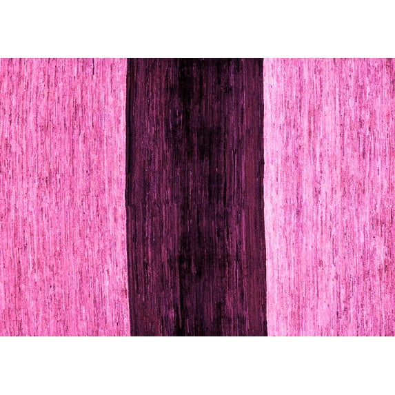 Ahgly Company Indoor Rectangle Abstract Pink Modern Area Rugs, 6' x 9'
