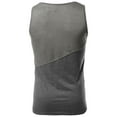 thumbnail image 2 of FashionOutfit Men's Asymmetrical Color-Block Contrast Tank Tops, 2 of 3