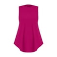 thumbnail image 4 of Bovemsi High Neck Tank Tops for Women Loose Fit Sleeveless Top Summer Clothes Womens Tunic Tops To Wear with Leggings, Pink Women's Summer Tank Tops, XL, 4 of 8