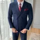 thumbnail image 5 of Trajes y blazers para hombre, conjunto de 2 piezas coreano, pantalones formales de moda para negocios, caballero clásico e informal, de lujo, 5 of 5