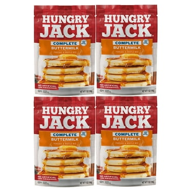 Hungry Jack Complete Pancake & Waffle Mix, Buttermilk, 7 oz - Palatize Pack of 4