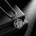 thumbnail image 6 of Jewmon Pentacle Pentagram Necklace for Men Celtic Knot Crescent Moon Necklace Chain Wiccan Jewelry, 6 of 8
