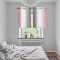 thumbnail image 5 of Pink Grey Kitchen Curtains Small Short 39 Inch Length, Gray Farmhouse Modern Rustic Grommet Top Bedroom Living Room Curtains, Light Filtering Cafe Curtain Drapes 2 Panels Set 55''x39'', 5 of 9