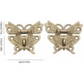 thumbnail image 2 of 2Pcs Vintage Box Clasp Retro Latch Butterfly Shape Decorative Latch Padlock Locking Latch for Jewelry Box Cabinet 52*60mm, 2 of 5