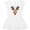 AA-White, variant on Christmas Reindeer Face with Names and Red Nose Girls Toddler Dress