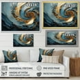 thumbnail image 4 of Designart "Gold And Blue Vortex Potteries" Abstract Spirals Picture Framed Canvas Wall Art, 4 of 5