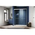 thumbnail image 5 of JERFIT 72" Semi-Frameless Sliding Shower Door, Adjustable Width 56-60 Inch, Chrome Finish with 304 Stainless Steel Handles, 1/4" Certified Tempered Glass for Bathroom, 5 of 5