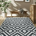 thumbnail image 3 of ZACOO 9' x 12' Large Area Rug for Living Room Bedroom Machine Washable Area Rug Soft Foldable Accent Rug Modern Rug Black, 3 of 9